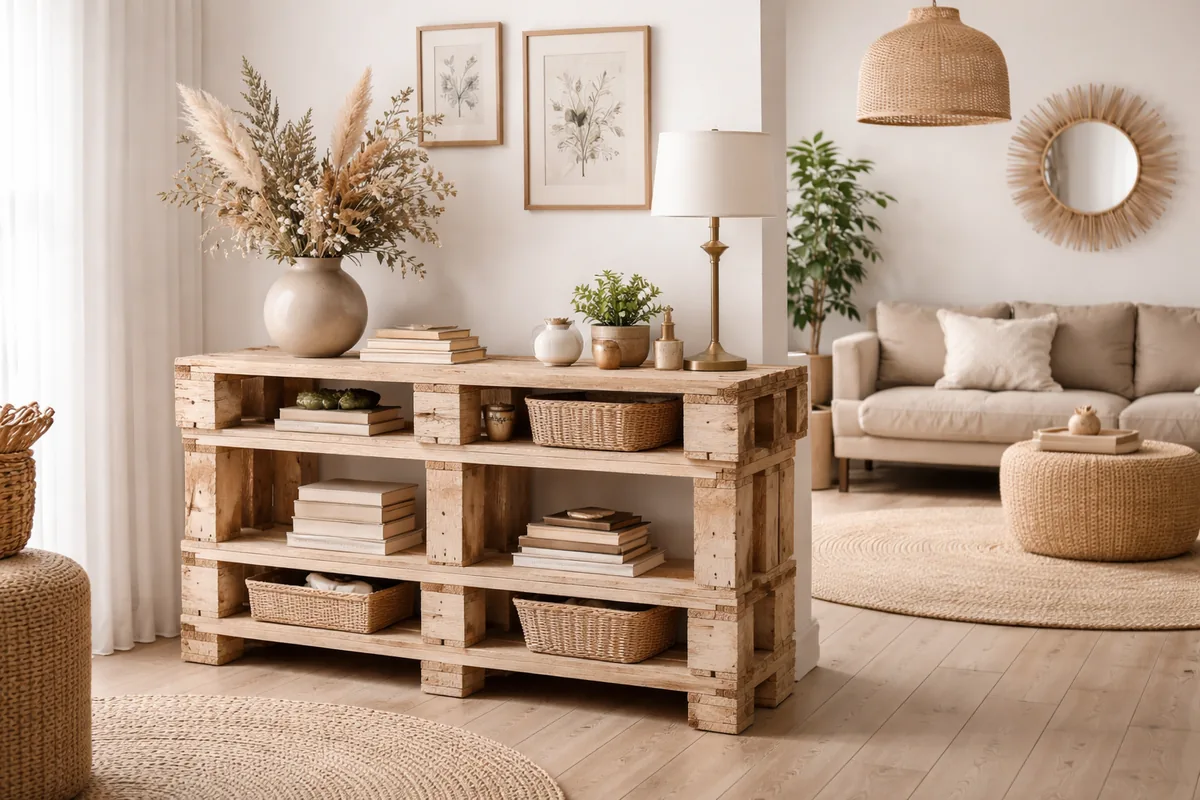 Comment réaliser un meuble en palette pour décoration intérieure vintage chic